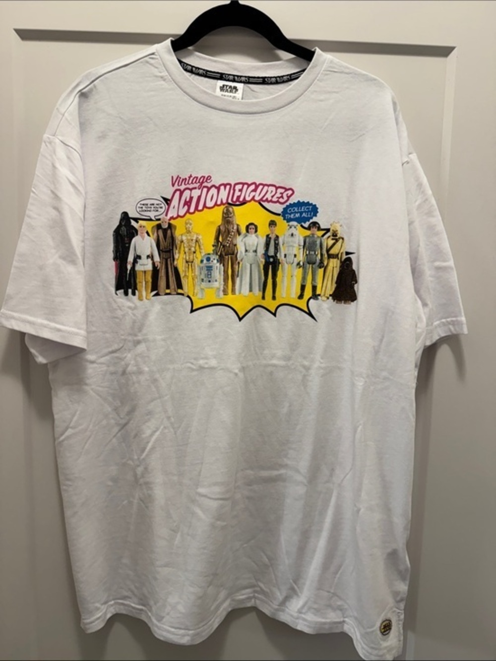 🆕 Star Wars 45th Anniversary Vintage Action Figures Graphic Tee. L. NWT!🔥